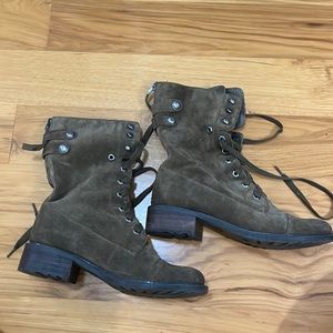 Sam Edelman combat suede boots